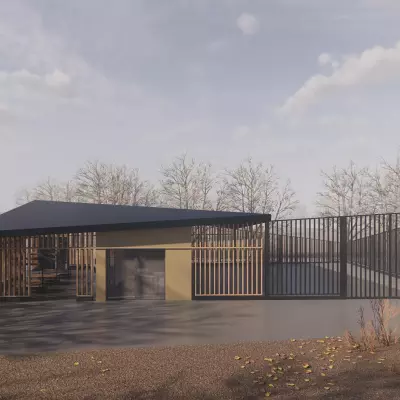 Grafika Budynek zaplecza sportowego