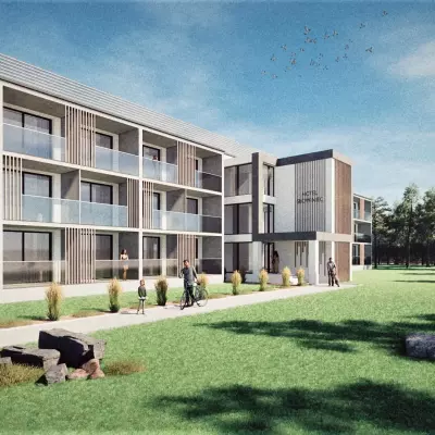 Grafika budynek hotelowy