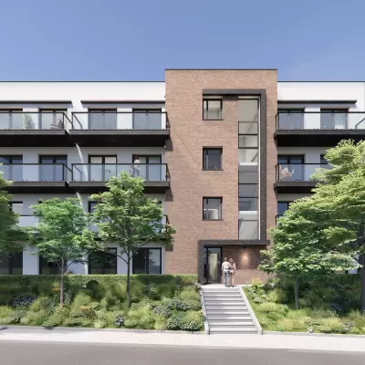 Grafika Budynek wielorodzinny z halą garażową