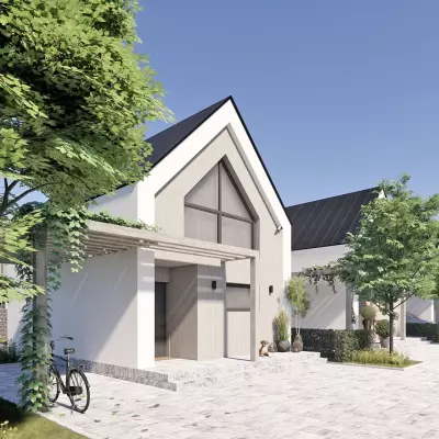 Grafika Kompleks zabudowy jednorodzinnej