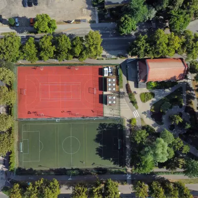 Grafika rolkowisko i zielona strefa rekreacyjna przy Placu Piastowskim