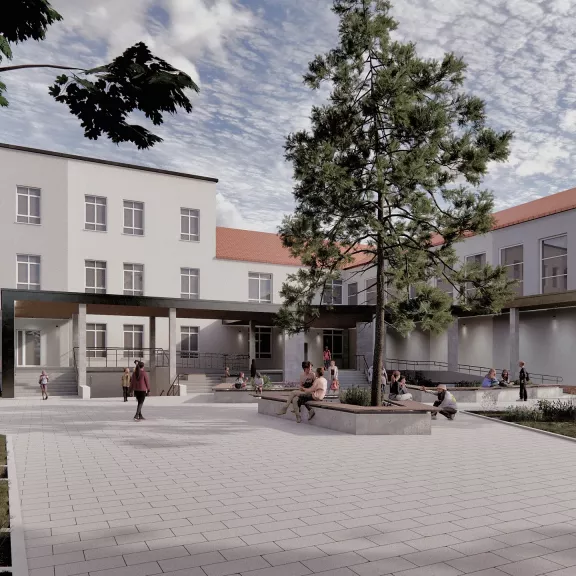 Obraz Wicko teren wokół szkoły