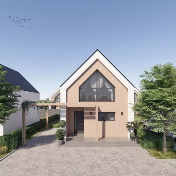 Obraz kompleks zabudowy jednorodzinnej