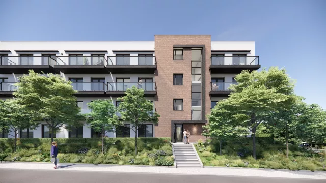 Grafika główna Budynek wielorodzinny z halą garażową