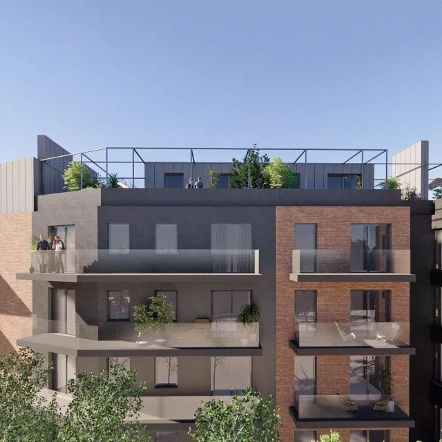 Grafika nr 2 apartamentowiec nad stawem