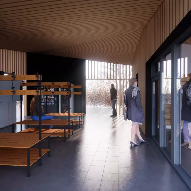 Grafika nr 1 Budynek zaplecza sportowego