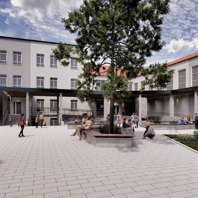 Grafika nr 4 Wicko teren wokół szkoły