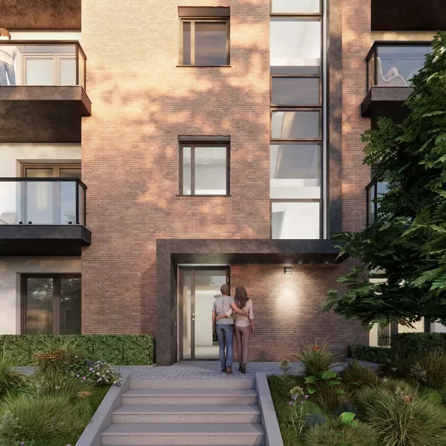 Grafika nr 5 Budynek wielorodzinny z halą garażową